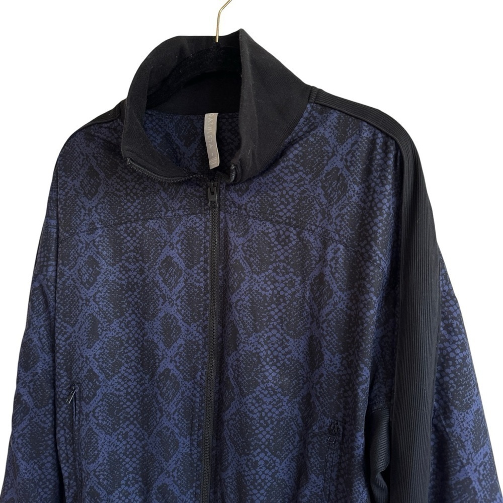 Athleta Brooklyn Python Print Track Bomber Full Z… - image 3